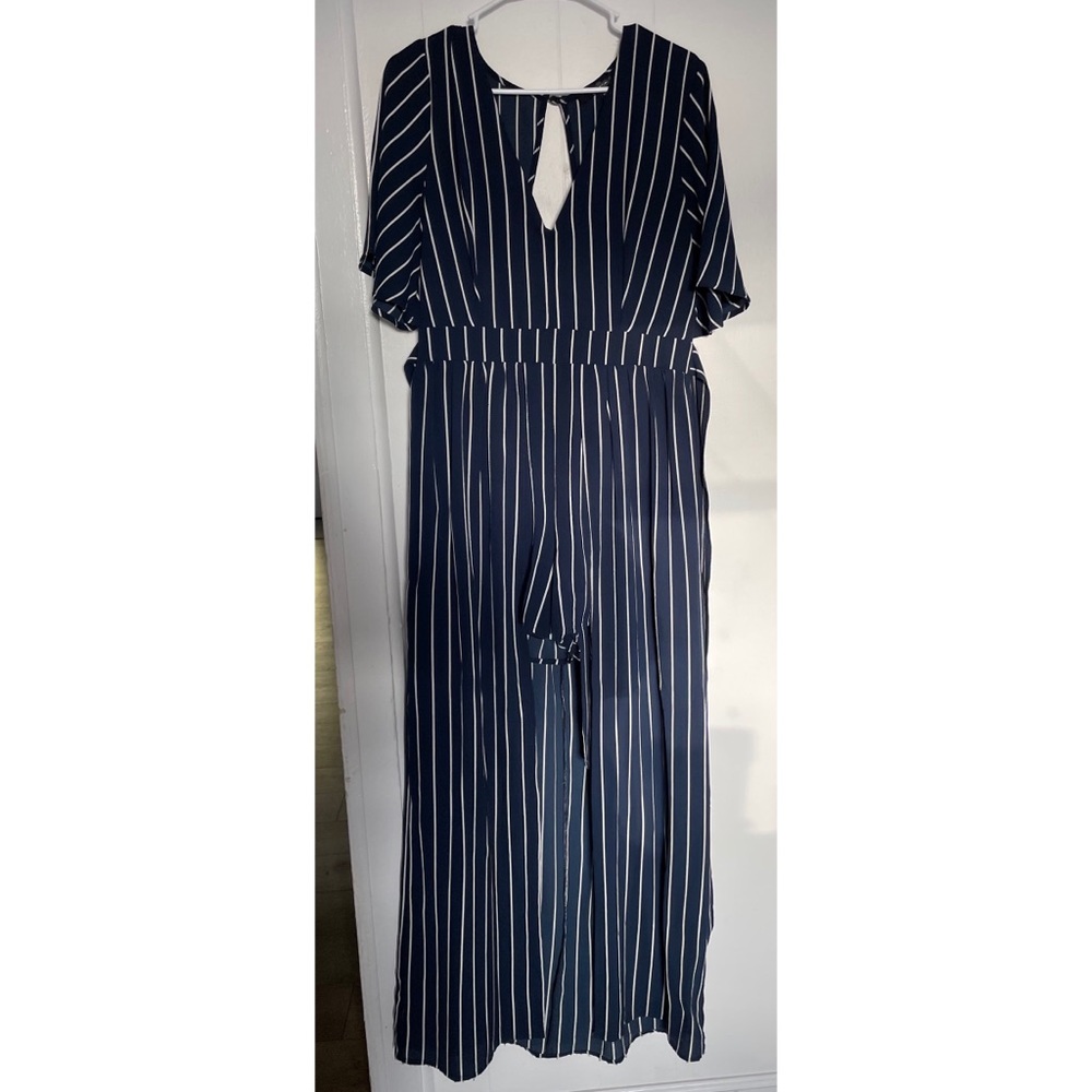 Blue striped Romper